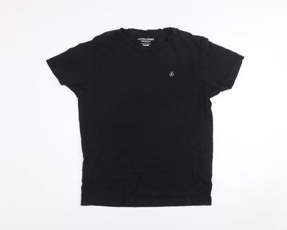 Mens UK Size M JACK & JONES Black  T-Shirt