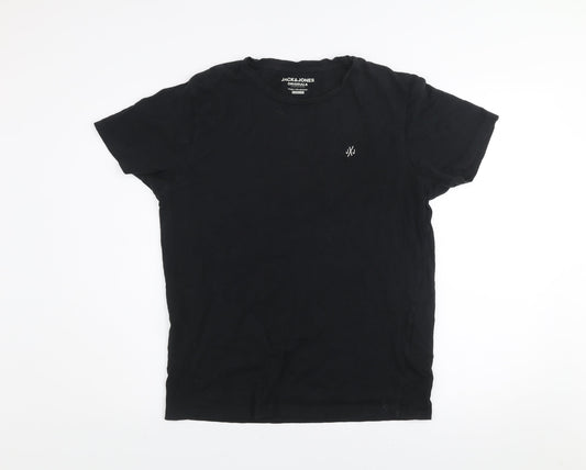 Mens UK Size M JACK & JONES Black  T-Shirt
