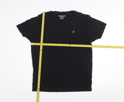 Mens UK Size M JACK & JONES Black  T-Shirt