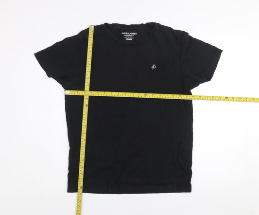 Mens UK Size M JACK & JONES Black  T-Shirt