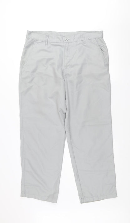 Dunlop Men’s Grey Chino Trousers Size S 36W Regular Fit Casual