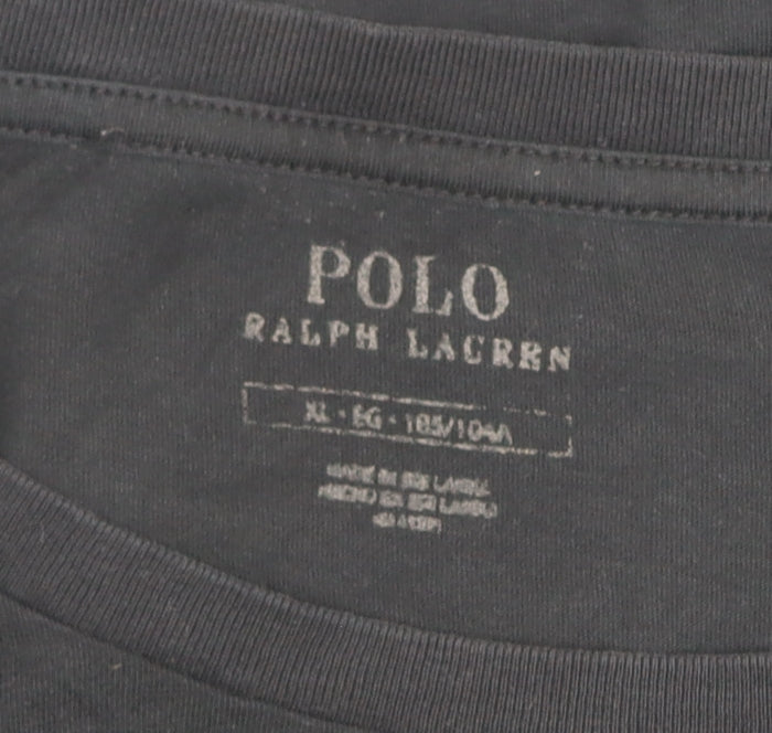 Ralph Lauren Men's Black XL Stretch Cotton Crew Neck T-Shirt