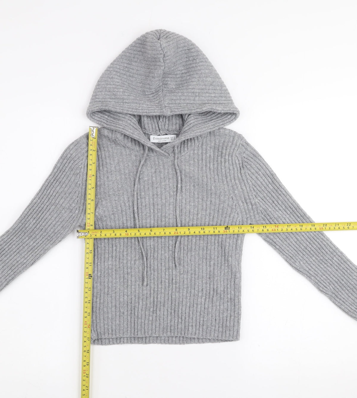 Womens UK Size S Stradivarius Grey Pullover Hoodie