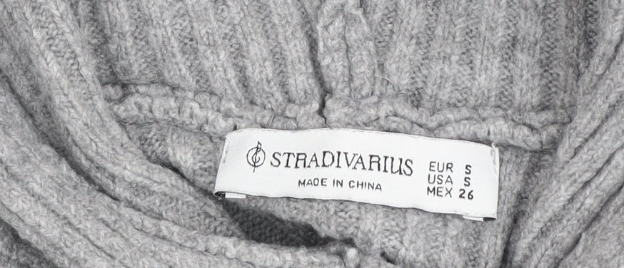 Womens UK Size S Stradivarius Grey Pullover Hoodie