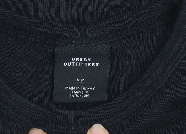 Womens UK Size S Urban Outfitters Black Basic T-Shirt