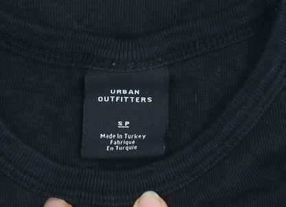 Womens UK Size S Urban Outfitters Black Basic T-Shirt