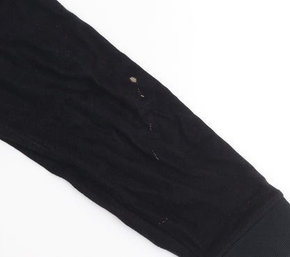 Next Signature Men's Black XL Cotton Viscose 1/2 Zip Jumper