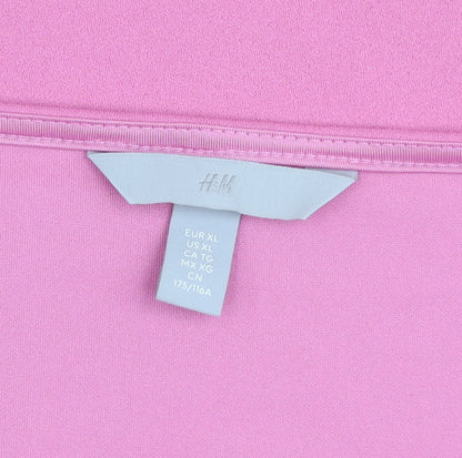 Womens UK Size XL H&M Pink Basic T-Shirt