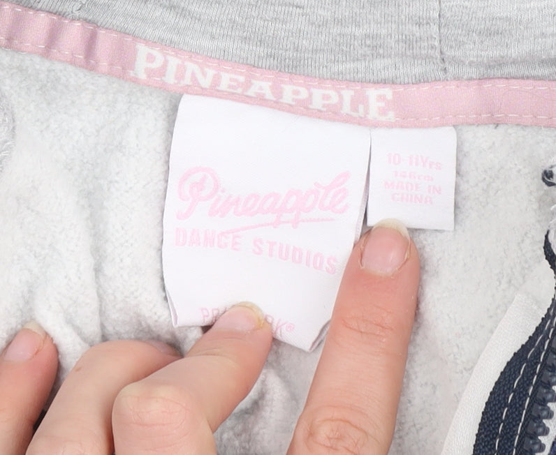 Girls UK Size 10-11 Years Pineapple Grey Basic Jacket