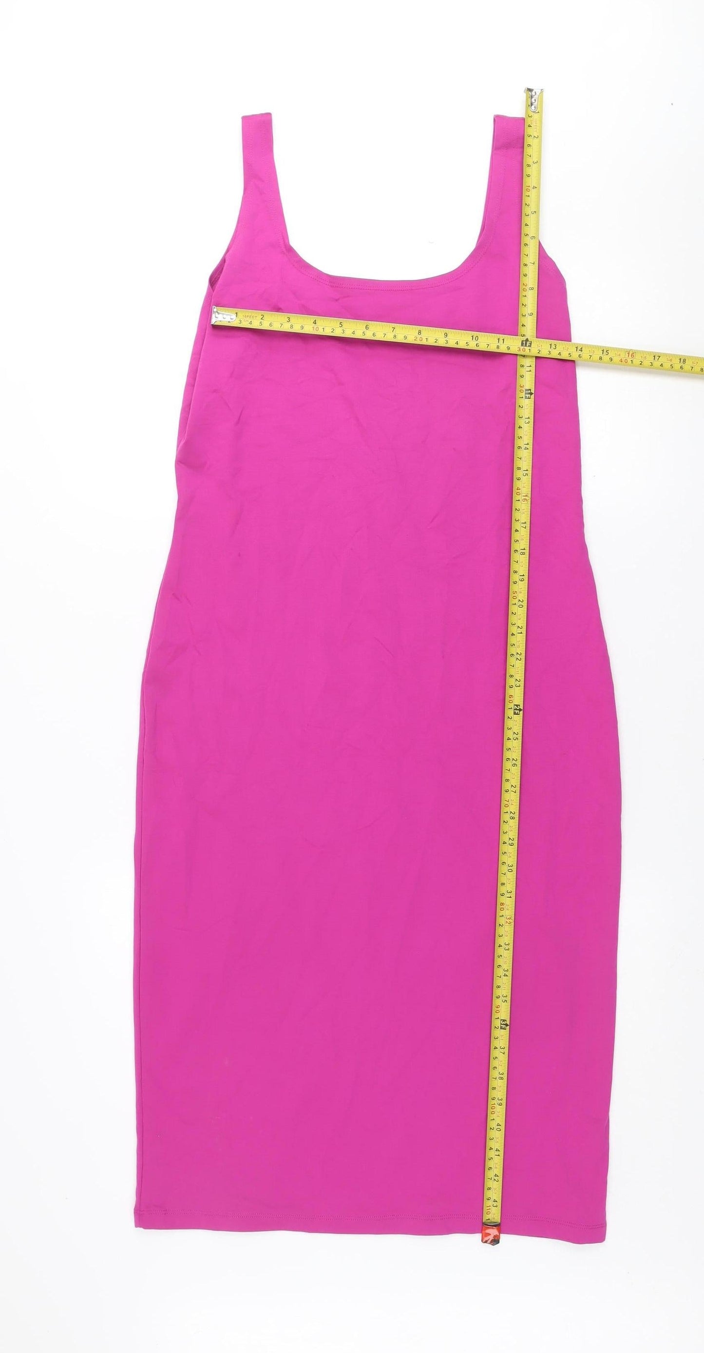 Primark Women’s Pink Bodycon Dress Size 14/16 Sleeveless Scoop Neck
