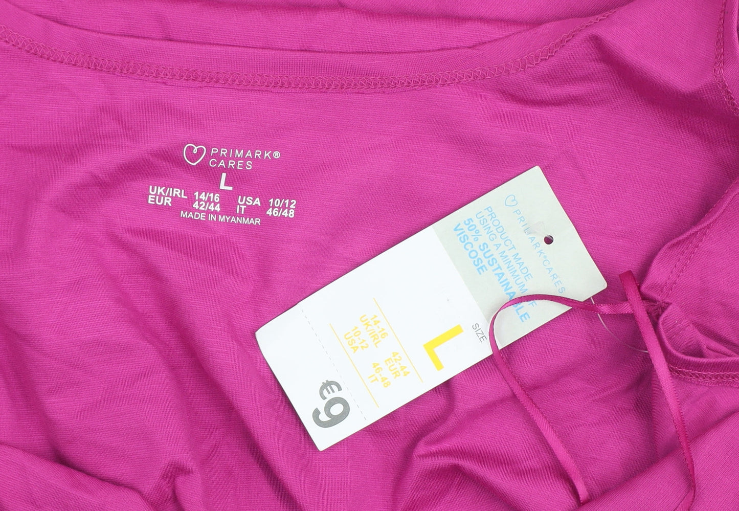 Primark Women’s Pink Bodycon Dress Size 14/16 Sleeveless Scoop Neck