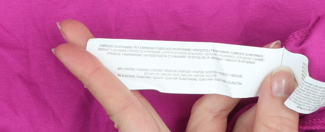 Primark Women’s Pink Bodycon Dress Size 14/16 Sleeveless Scoop Neck