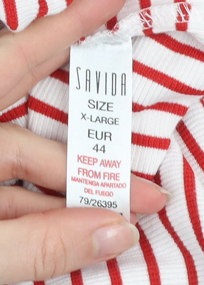 Womens UK Size 16 Savida Red Basic T-Shirt