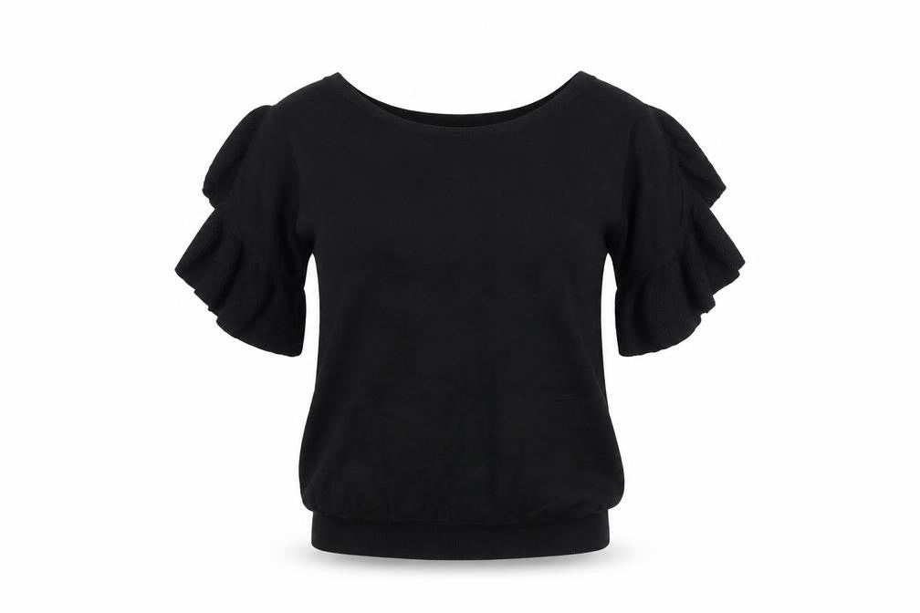 Womens UK Size 8 NEXT Black Basic Blouse