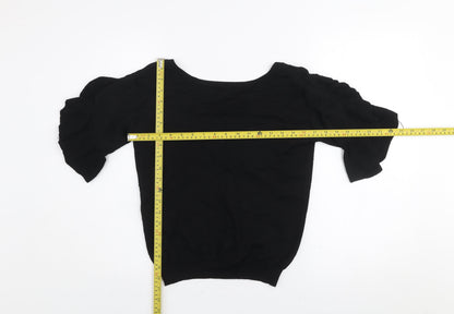 Womens UK Size 8 NEXT Black Basic Blouse