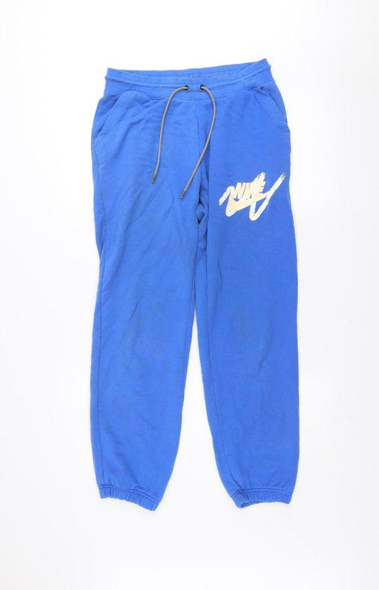 Mens UK Size S Nike Regular Fit Jogger Blue Trousers