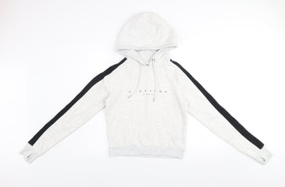 Womens UK Size 8 Pink Soda Sport Grey Pullover Hoodie