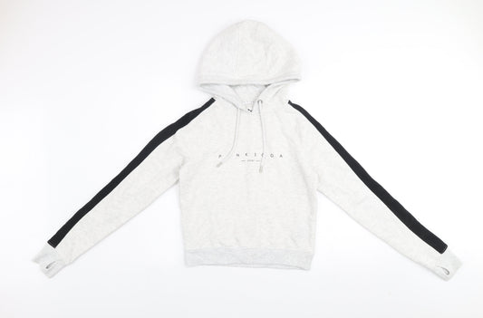 Womens UK Size 8 Pink Soda Sport Grey Pullover Hoodie