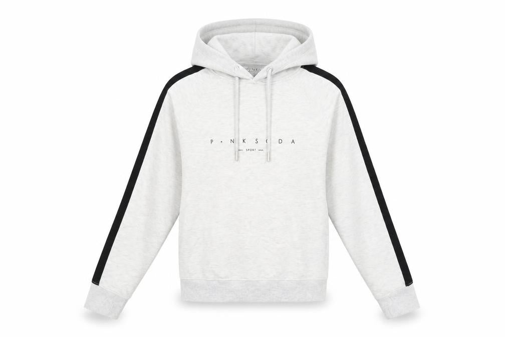 Womens UK Size 8 Pink Soda Sport Grey Pullover Hoodie