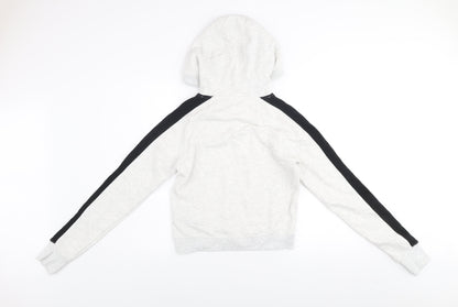 Womens UK Size 8 Pink Soda Sport Grey Pullover Hoodie