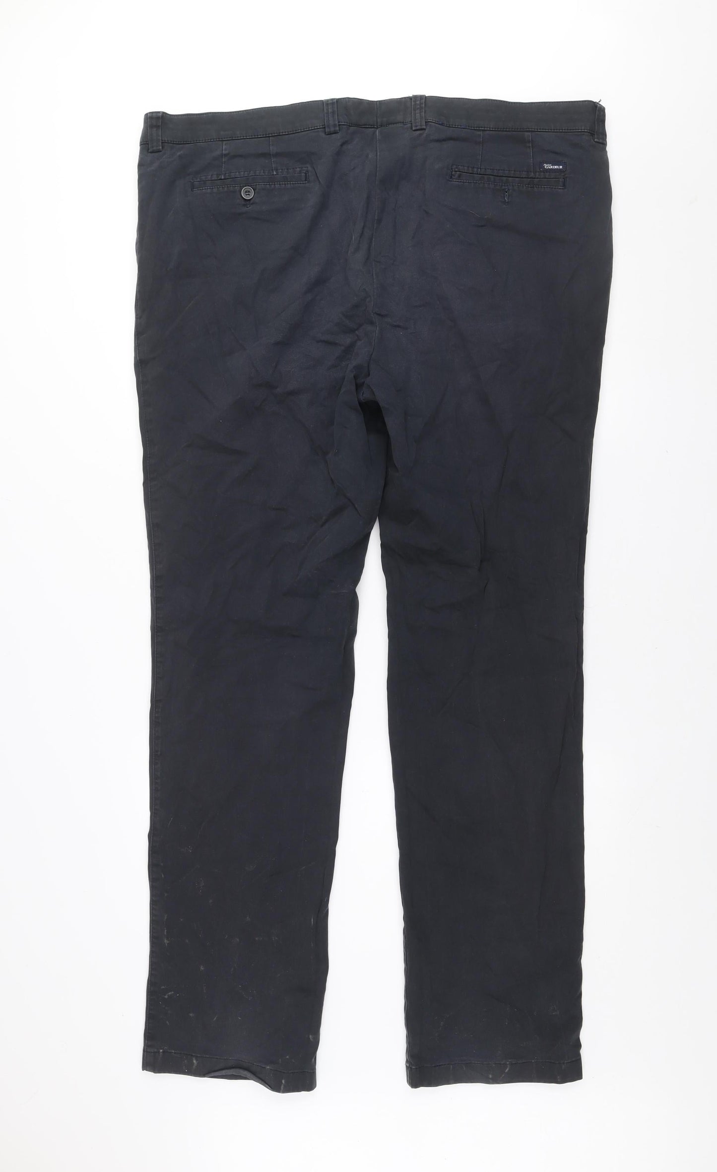 Atelier Gardeur Men's Black 42R Chino Trousers Cotton Blend