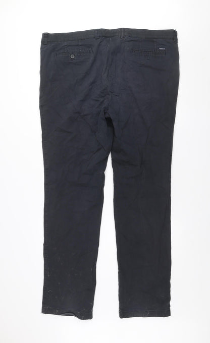 Atelier Gardeur Men's Black 42R Chino Trousers Cotton Blend