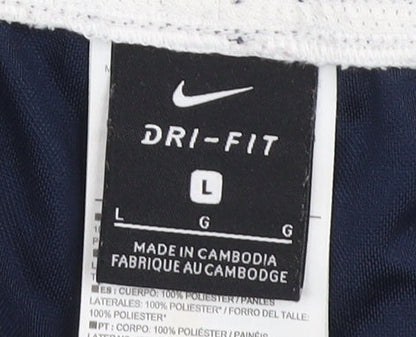 Nike Men's Blue Dri-FIT Athletic Shorts Size L Polyester Breathable
