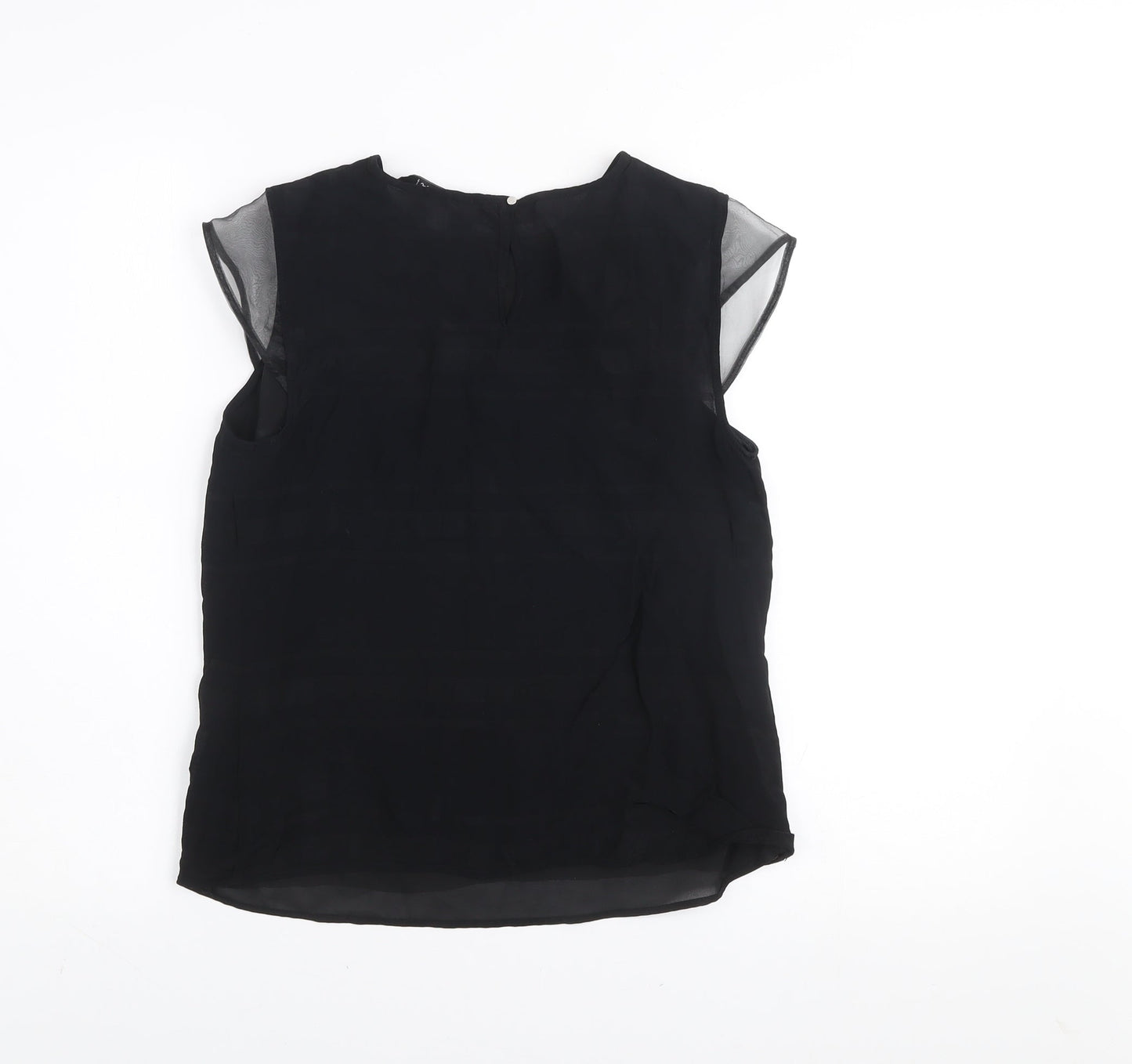 Coast Women's Black Sleeveless Crew Neck Viscose Blouse UK 10