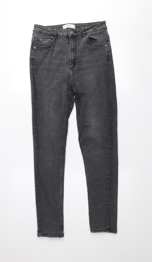 Unisex Adultss UK Size 12 RESERVED Slim Fit Skinny Grey Jeans