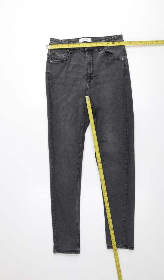 Unisex Adultss UK Size 12 RESERVED Slim Fit Skinny Grey Jeans