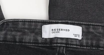 Unisex Adultss UK Size 12 RESERVED Slim Fit Skinny Grey Jeans