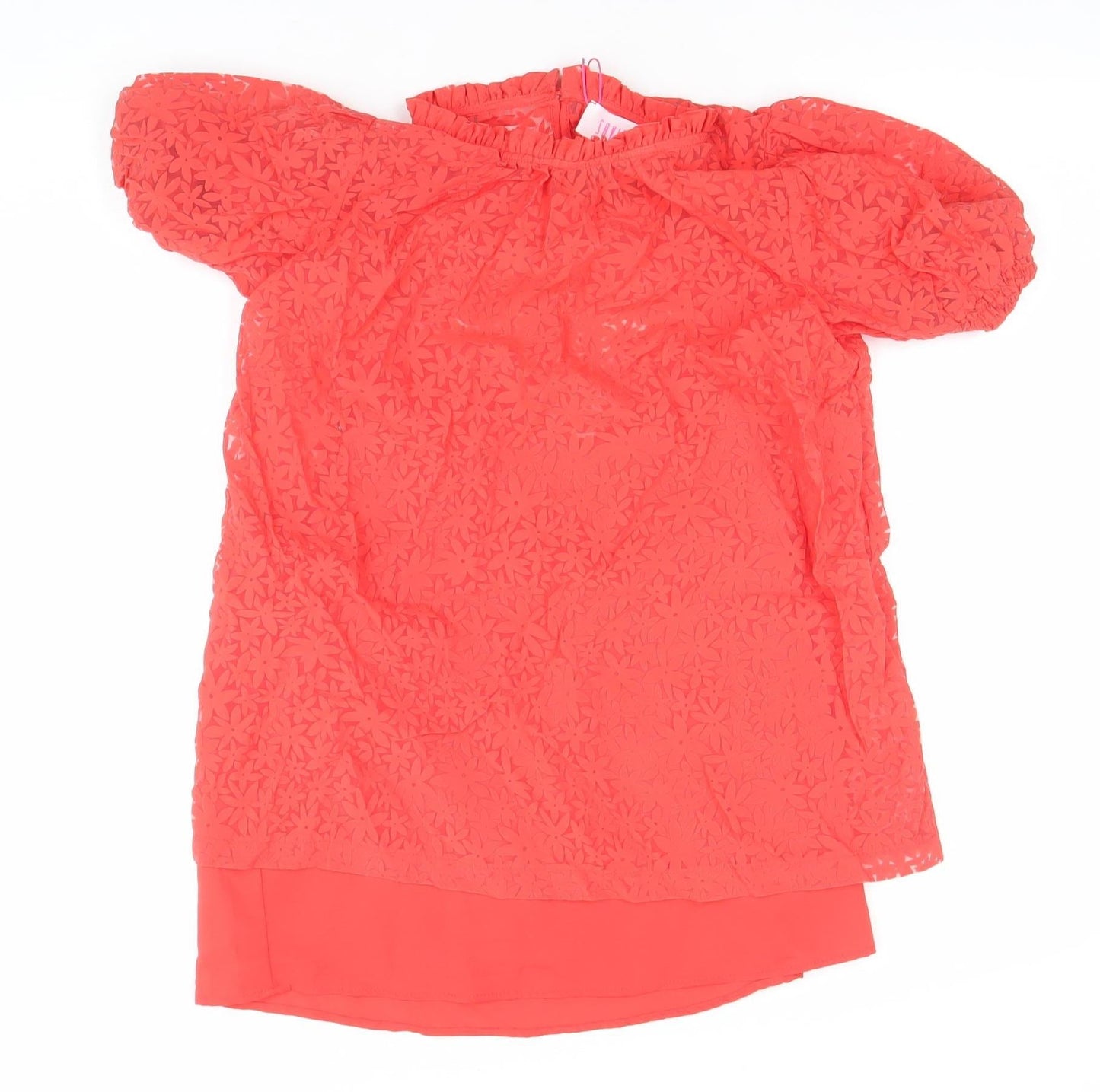 Womens UK Size XS Savida Red Tunic Blouse