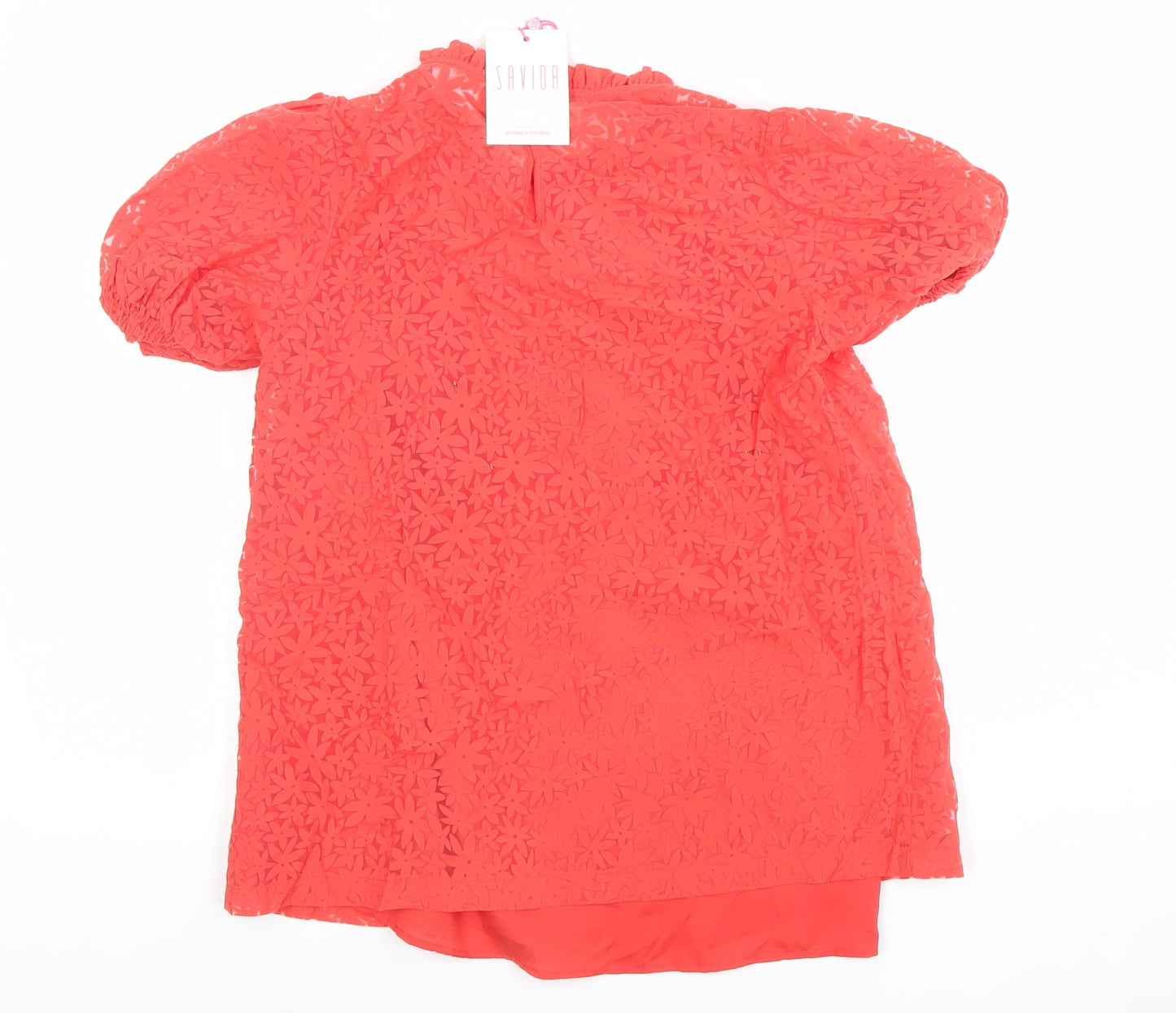 Womens UK Size XS Savida Red Tunic Blouse