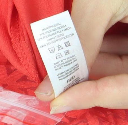 Womens UK Size XS Savida Red Tunic Blouse