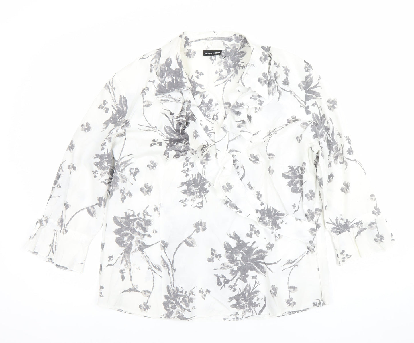 Womens UK Size 14 Gerry Weber White Wrap Blouse