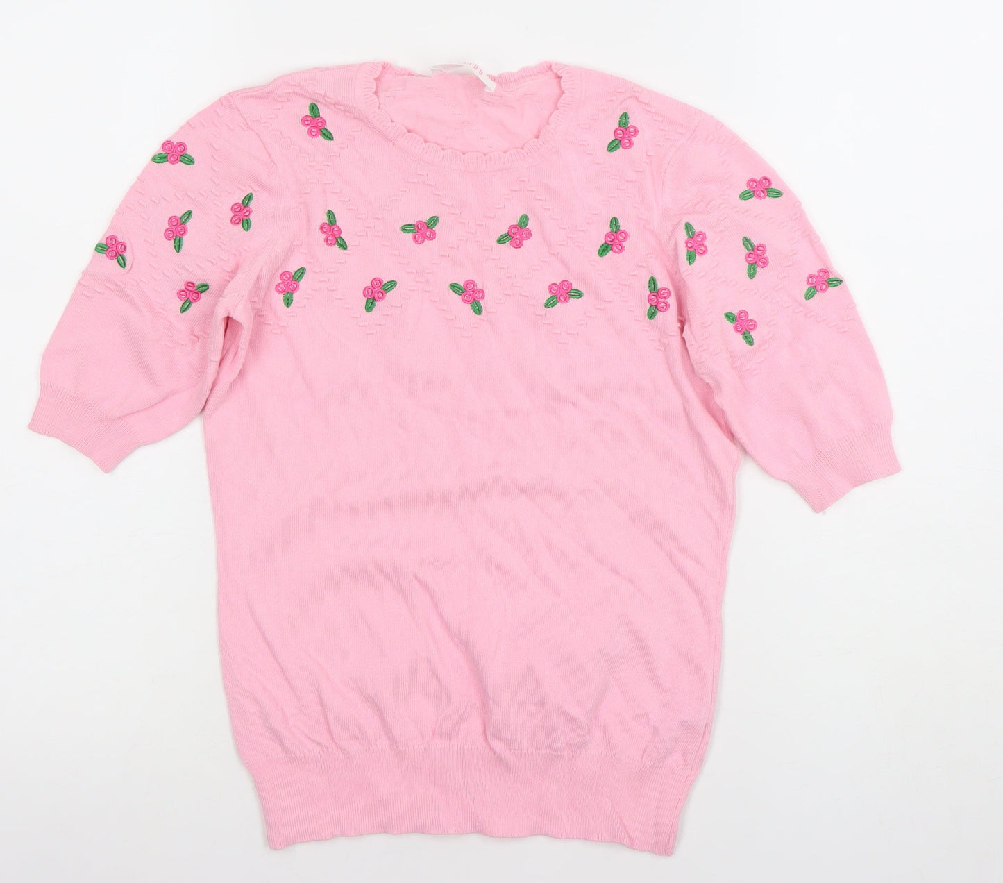Womens UK Size 8 Saviior Pink Tunic Blouse