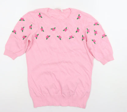 Womens UK Size 8 Saviior Pink Tunic Blouse