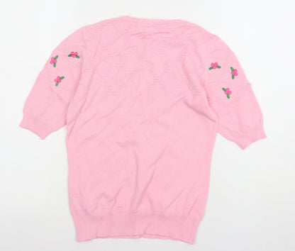Womens UK Size 8 Saviior Pink Tunic Blouse