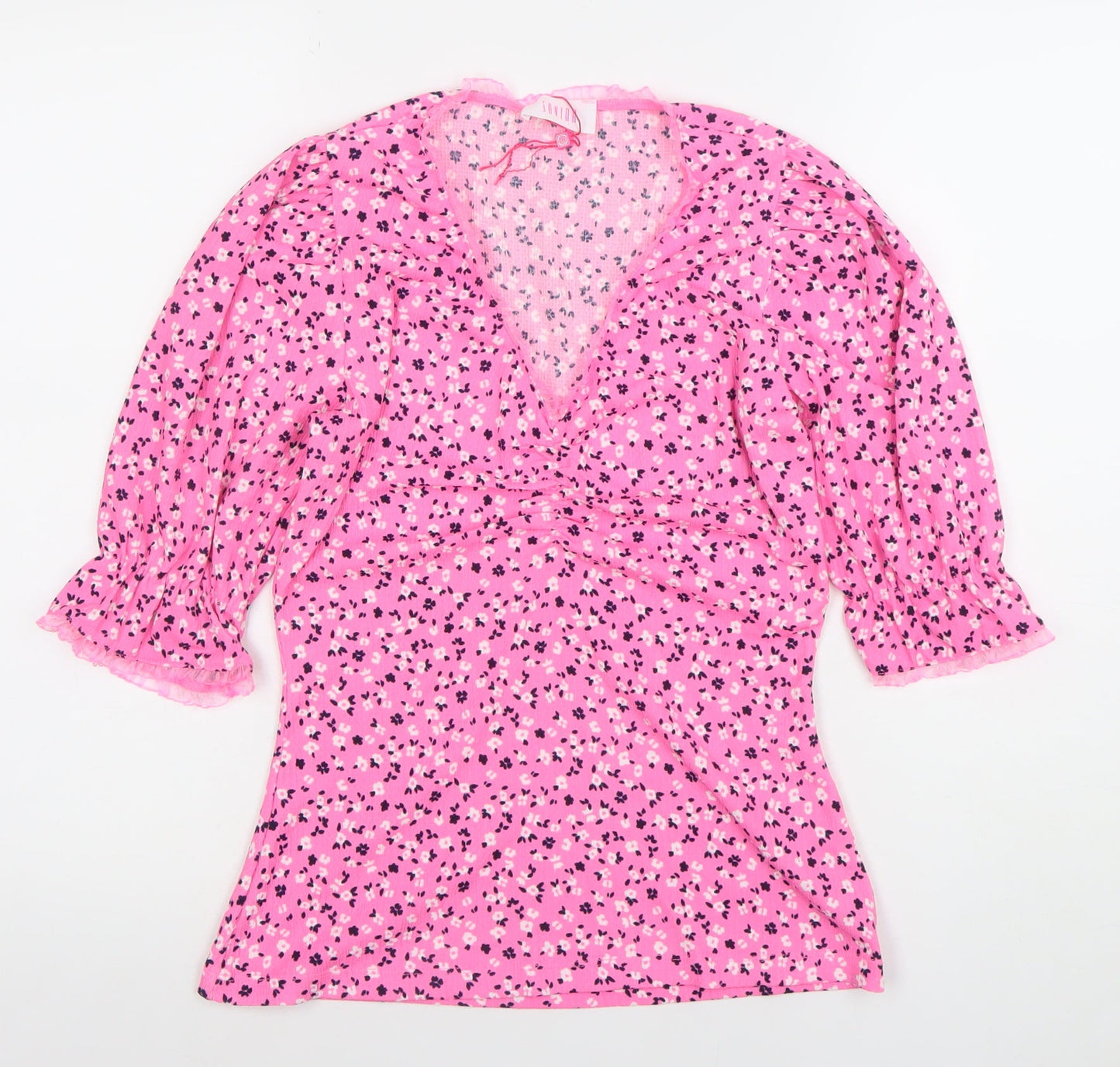 Womens UK Size 8 Savida Pink Tunic Blouse