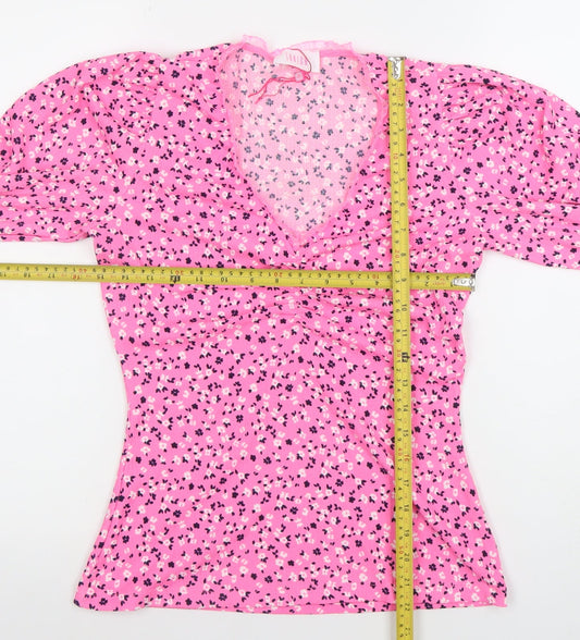Womens UK Size 8 Savida Pink Tunic Blouse