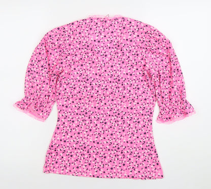 Womens UK Size 8 Savida Pink Tunic Blouse