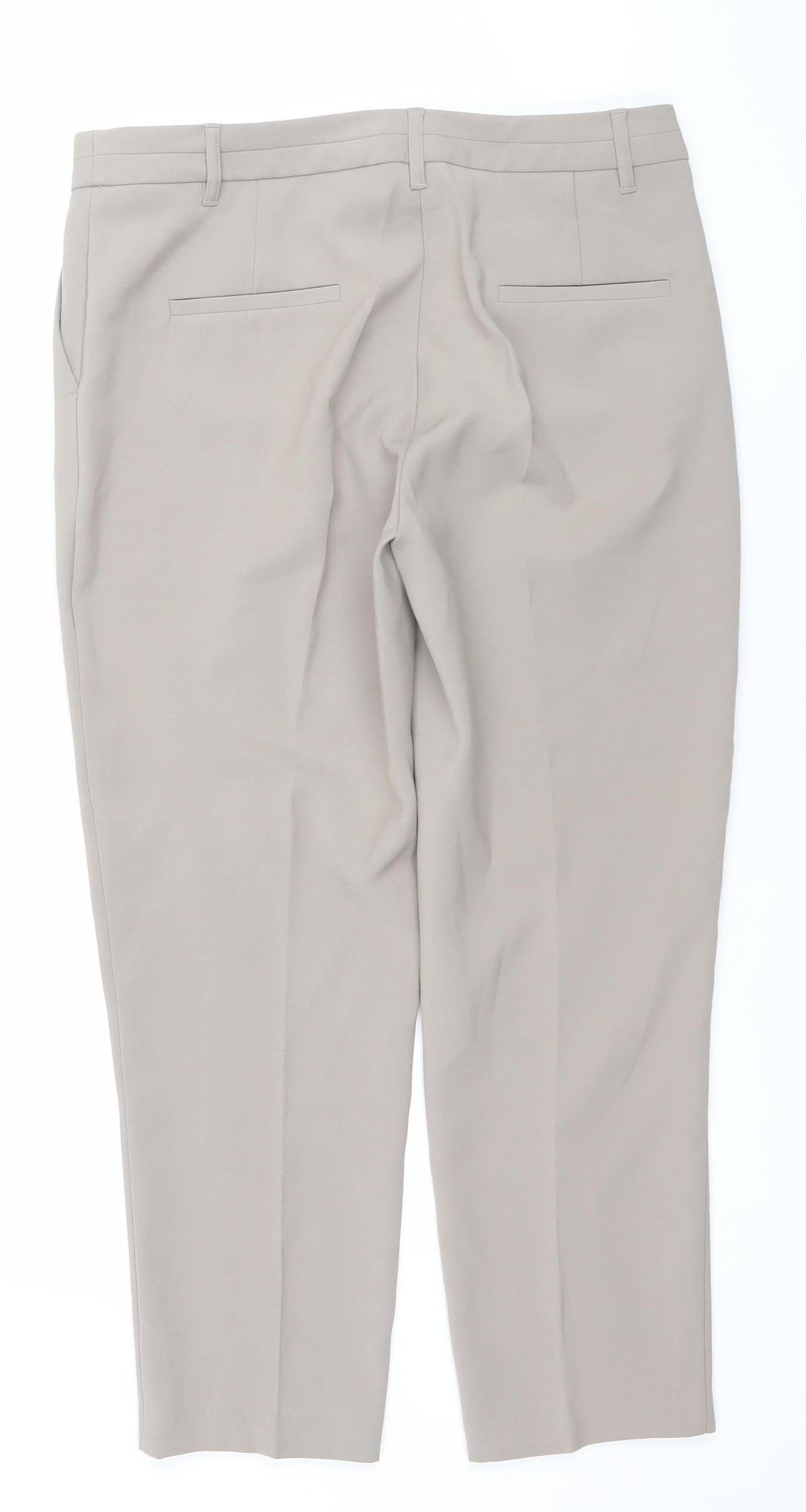 Womens UK Size 12 Gallery Regular Fit Business Casual Workwear Beige Trousers