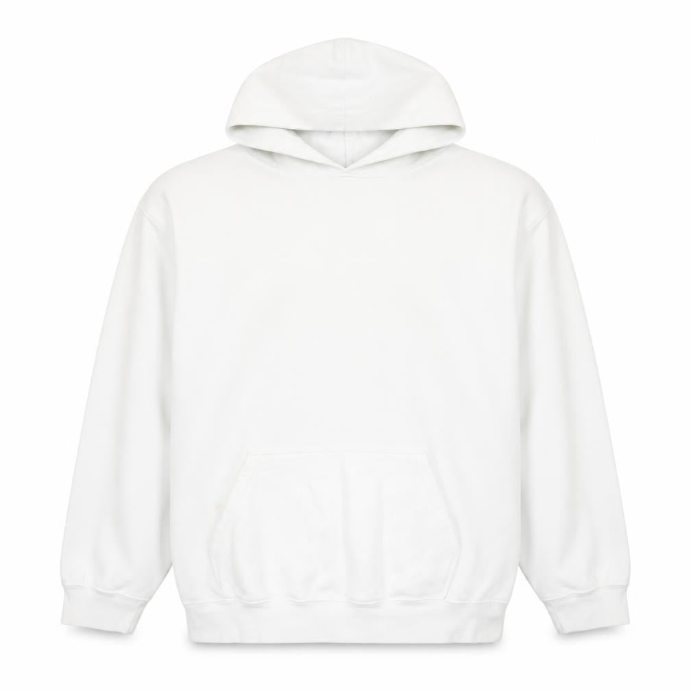 Mens UK Size M boohooMAN White Pullover Hoodie