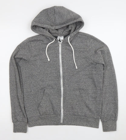 H&M Divided Women's Grey Full Zip Hoodie Size Small Cotton Blend