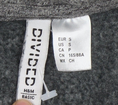 H&M Divided Women's Grey Full Zip Hoodie Size Small Cotton Blend