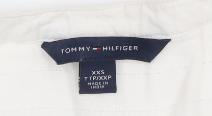 Womens UK Size 2XS Tommy Hilfiger White Tunic Blouse