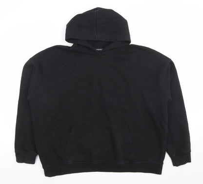 Mens UK Size M PRETTYLITTLETHING Black Pullover Hoodie