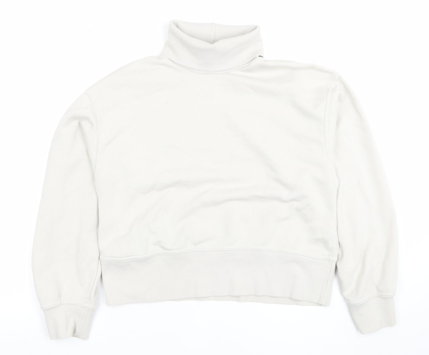Womens UK Size S Zara Beige Pullover Sweatshirt