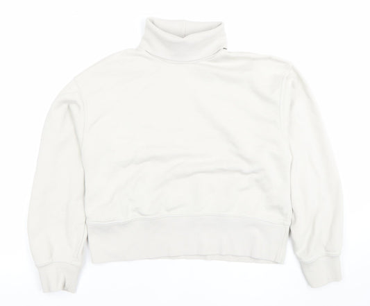 Womens UK Size S Zara Beige Pullover Sweatshirt
