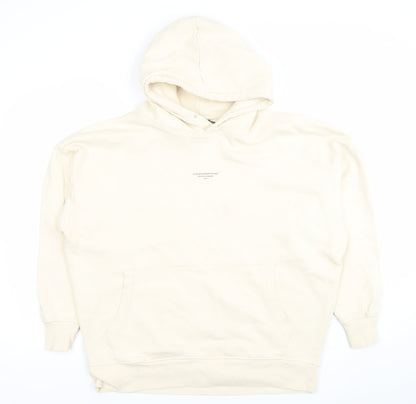 Womens UK Size XL Good For Nothing Ivory Pullover Hoodie